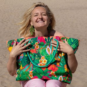 Très grand cabas de plage  tropical