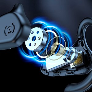 Casque bluetooth yx02 mono avec écran numérique.