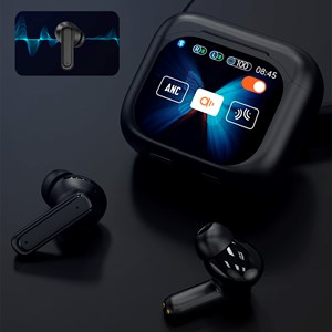 By16 casque bluetooth 5.3 écran full color numérique son haute définition.