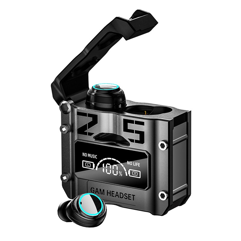 Casque tws m25 avec mode musique et mode jeu à faible latence.