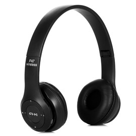 Casques écouteurs p47 bluetooth 5.0 +edr avec radio fm intégrée et lecteur.