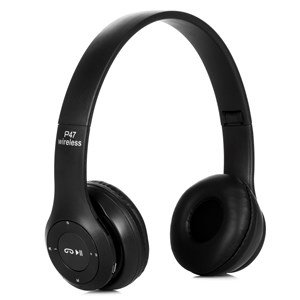 Casques écouteurs p47 bluetooth 5.0 +edr avec radio fm intégrée et lecteur.