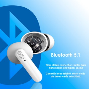 Casque tws y113 bluetooth 5.1, commandes tactiles, base de charge 200mah.