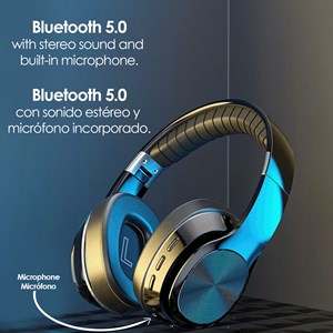 Casques vj320 hifi bluetooth 5.0, avec mains libres, radio fm.