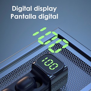 Casque tws bluetooth 5.0 bqc-01. Base avec indicateur de charge.