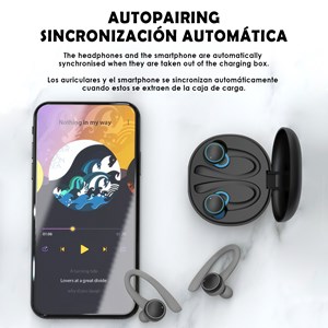 Écouteurs tws t7 pro sports anti chute, bluetooth 5.0, batterie de 40mah.