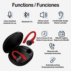 Écouteurs tws t7 pro sportifs anti-chute, bluetooth 5.0, batterie de 40mah.