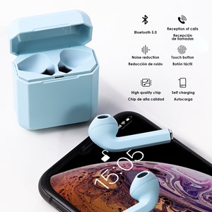 Casque tws i2 bluetooth 5.0 tactile avec base de charge.