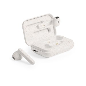 Casque nature paille de blé bluetooth 5.0. Batterie 35 mah.