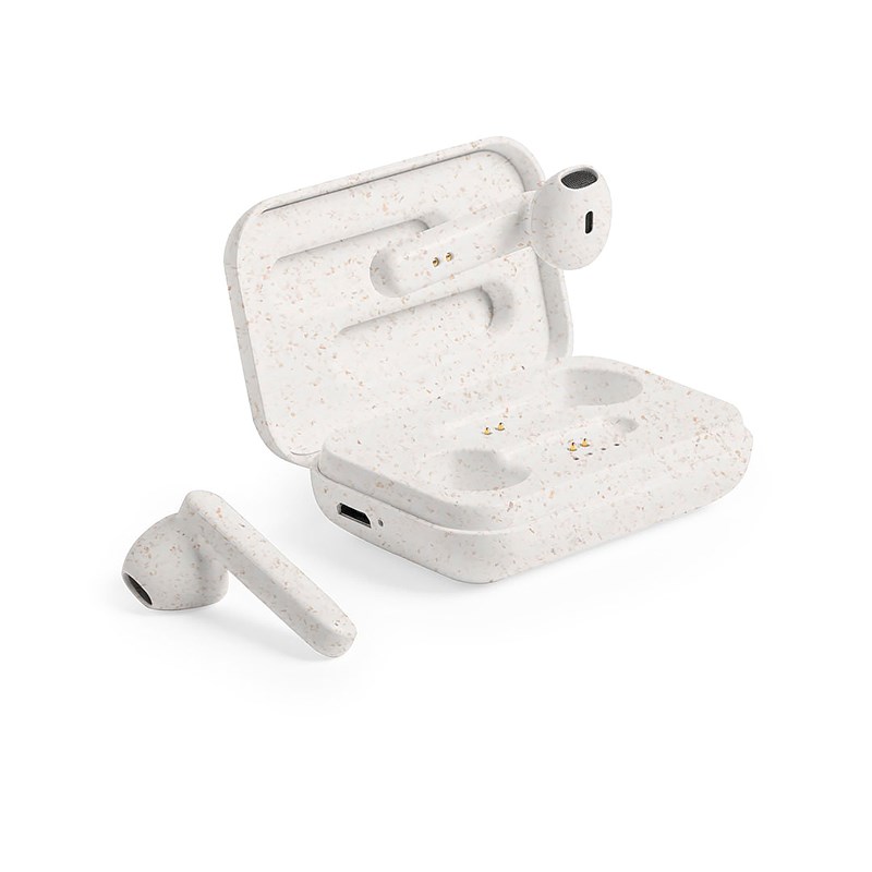 Casque nature paille de blé bluetooth 5.0. Batterie 35 mah.