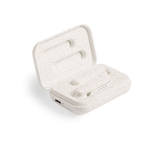 Casque nature paille de blé bluetooth 5.0. Batterie 35 mah.