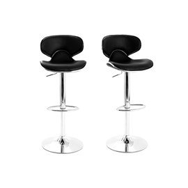 Tabourets de bar noirs (lot de 2) pegase