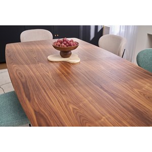 Table extensible  rectangulaire en bois foncé noyer l180-230 cm fifties