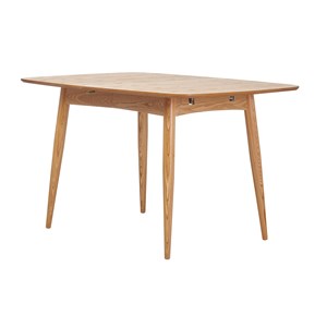 Table à manger extensible rectangulaire en bois clair l130-160 cm nordeco