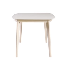 Table à manger extensible blanc et bois clair l150-200 cm leena
