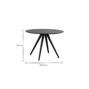 Table à manger ronde noyer d106 cm walford