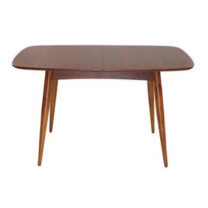 Table à manger extensible rectangulaire en bois foncé l130-160 cm nordeco