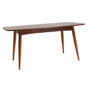 Table à manger extensible rectangulaire en bois foncé l130-160 cm nordeco