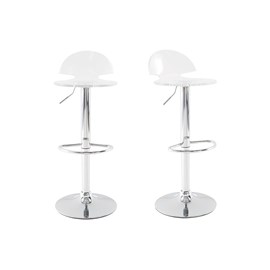 Tabourets de bar plexiglas transparent (lot de 2) orion