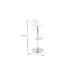 Tabourets de bar plexiglas transparent (lot de 2) orion
