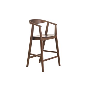 Tabourets de bar en bois foncé (lot de 2) bahia