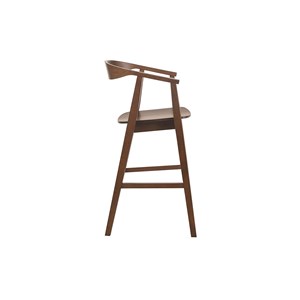 Tabourets de bar en bois foncé (lot de 2) bahia