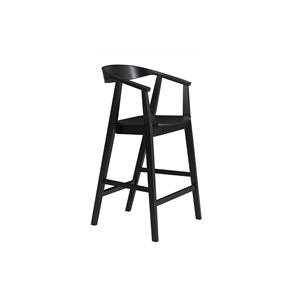 Tabourets de bar en bois noir (lot de 2) bahia
