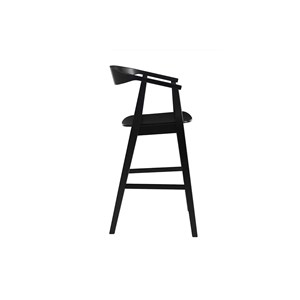 Tabourets de bar en bois noir (lot de 2) bahia