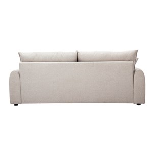 Canapé 3 places en tissu effet velours texturé beige pio