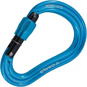 Mousqueton hms à vis camp nitro lock bleu