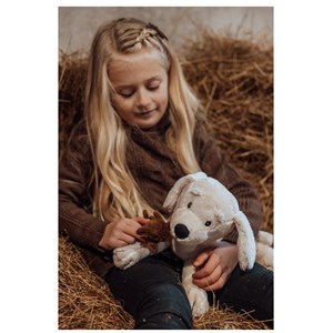 Chien en peluche et ses chiots