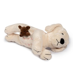 Chien en peluche et ses chiots