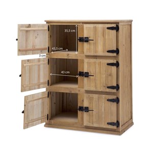 Buffet haut 6 portes champêtre