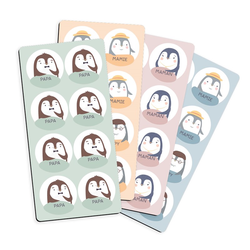 Magnets famille colorés pour aider son enfant à se repérer dans sa journée