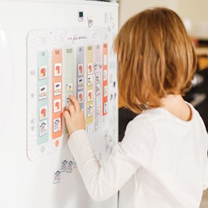 Magnets famille colorés pour aider son enfant à se repérer dans sa journée Multicolore
