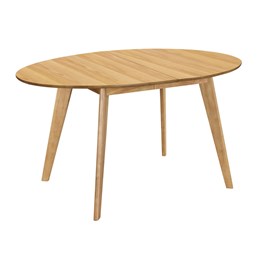 Table à manger extensible ovale en bois clair l150-200 cm marik