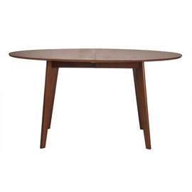 Table à manger extensible ovale en bois foncé l150-200 marik
