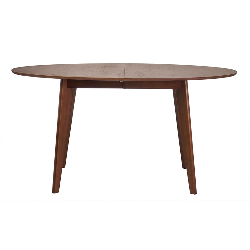 Table à manger extensible ovale en bois foncé l150-200 marik