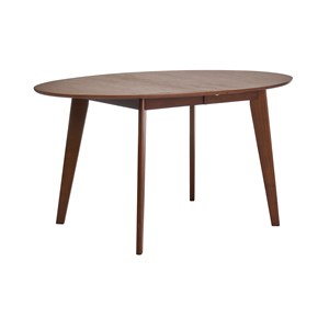 Table à manger extensible ovale en bois foncé l150-200 marik