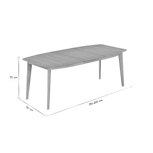 Table à manger extensible en bois clair l150-200 leena