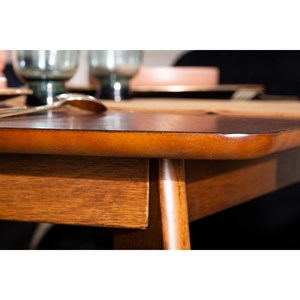 Table à manger extensible noyer l150-200 cm leena