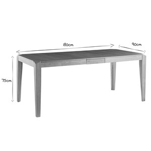 Table extensible  rectangulaire en bois clair l150-180 cm bolly