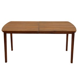 Table de jardin extensible rectangulaire en bois massif l160-210 cm canopee