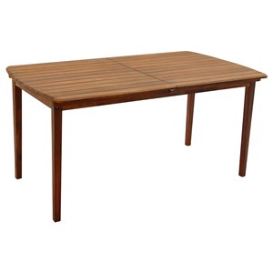 Table de jardin extensible rectangulaire en bois massif l160-210 cm canopee