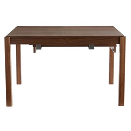 Table à manger extensible  en bois foncé noyer rectangulaire l125-238 cm agali