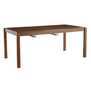 Table à manger extensible  en bois foncé noyer rectangulaire l125-238 cm agali