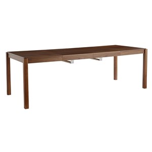 Table à manger extensible  en bois foncé noyer rectangulaire l125-238 cm agali