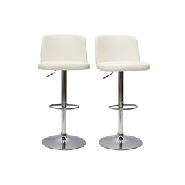 Tabourets de bar réglables blancs (lot de 2) monti