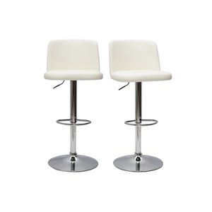 Tabourets de bar réglables blancs (lot de 2) monti