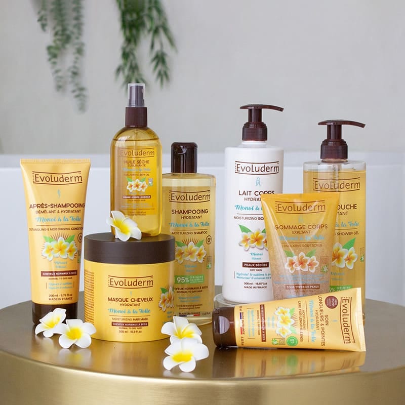 Evoluderm - Evoluderm - routine corps et cheveux monoï à la folie - 8 produits